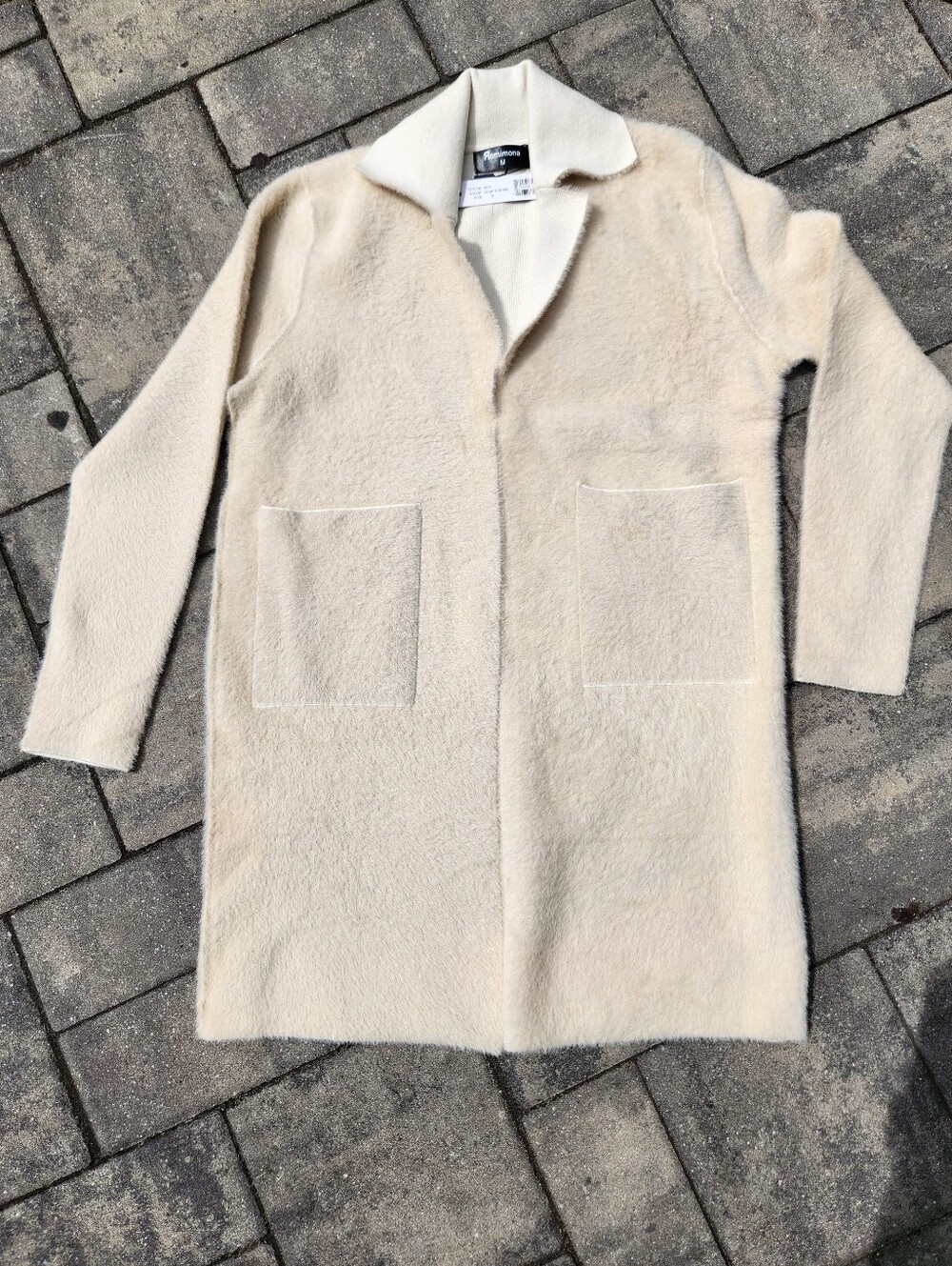 Women's Cream Long Coat Nwt,medium